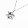 Picture of 12 Color Gemstone Star of David Priest Brand Necklace