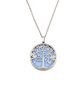 Picture of Silver Tone Essential oil diffuser w/Anti-fatigue Health Magnetic Surgical Steel Pendant Necklace